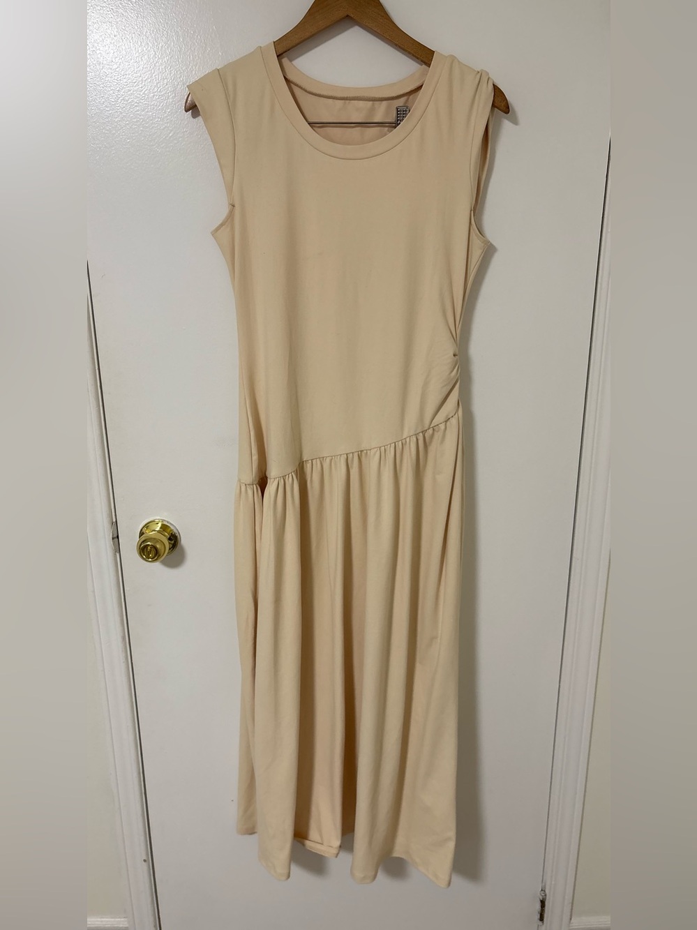 Sleeveless Cream Maxi Dress - Classic Everyday Style